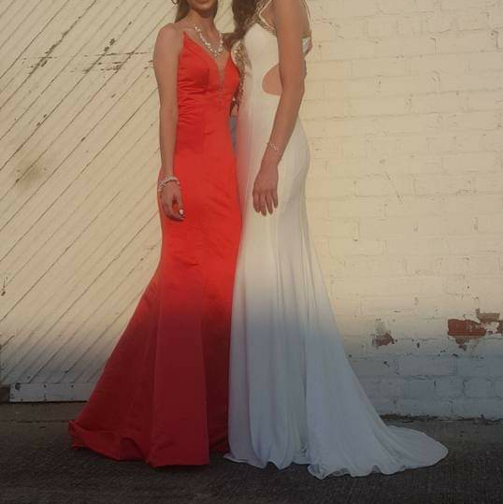 Coral prom dress